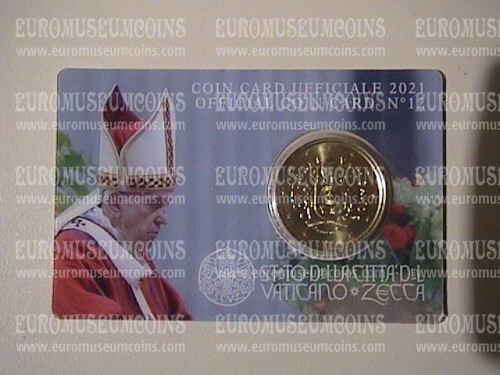 2021 Vaticano 50 centesimi di euro in coincard n° 12