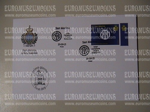 2021 busta FDC palazzo San Marino Inter campione d'Italia 2020 - 2021