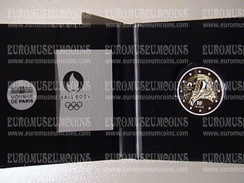 Francia 2021 Olimpiadi Parigi 2 Euro commemorativo proof in astuccio 