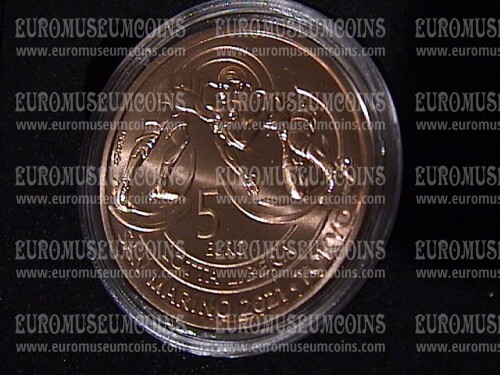 2021 San Marino 5 Euro FDC medaglia bronzo Lotta Libera Tokyo con astuccio