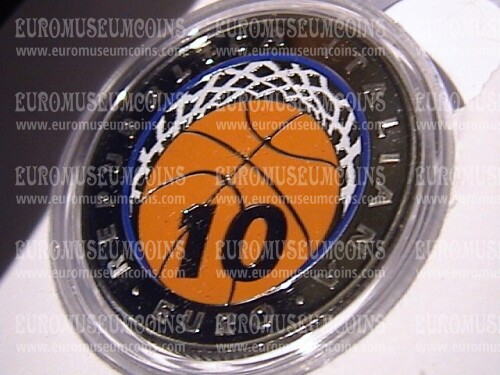 2021 Italia 10 Euro FDC in argento e rodio 100° Anniversario Basket