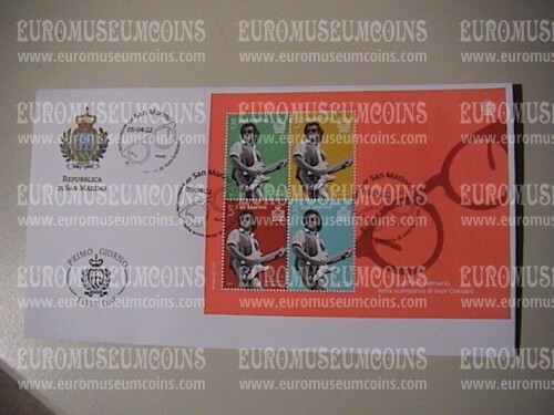 2022 busta FDC San Marino BF 25° anniversario della morte di Ivan Graziani
