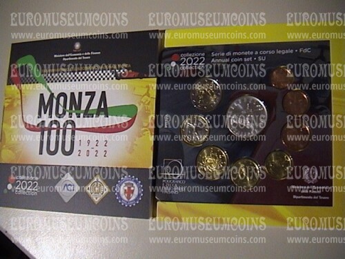 2022 Italia Autodromo di Monza divisionale con 5 euro in argento FDC in folder ufficiale