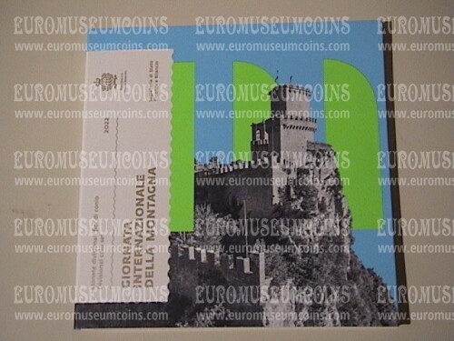 2022 San Marino divisionale FDC con 5 Euro in argento Giornata della Montagna