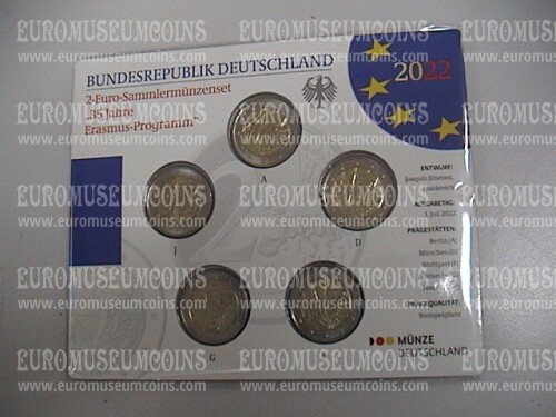 Germania 2022 35° anniversario del Programma Erasmus FDC 2 Euro commemorativi ADFGJ 