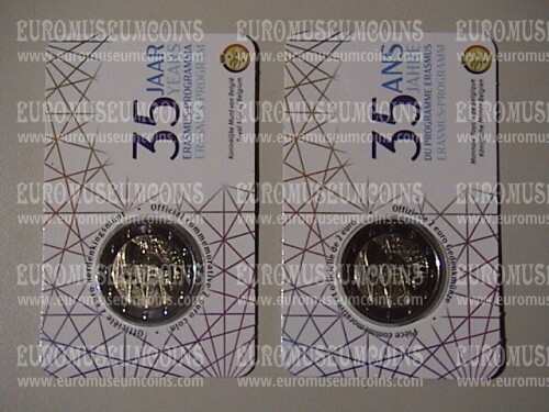 Belgio 2022 Erasmus 2 Euro commemorativo ola + fra 
