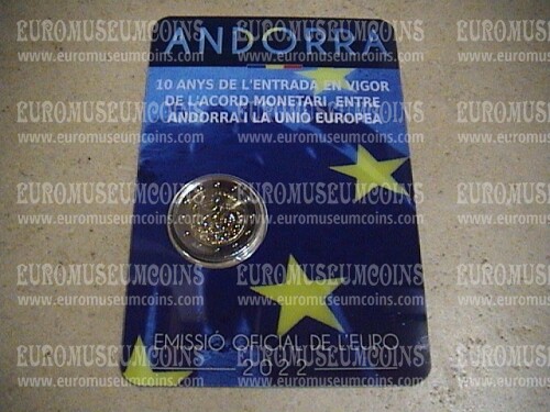 Andorra 2022 Accordi U.E. N.1 coincard 2 euro commemorativo FDC 