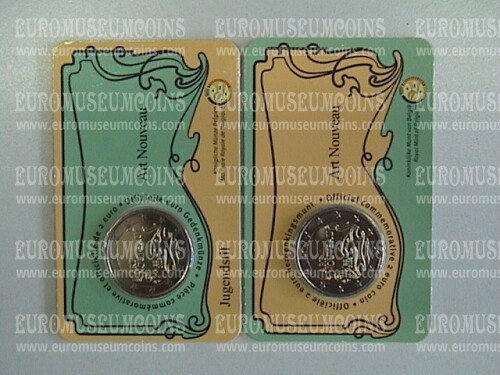 Belgio 2023 Art Noveau 2 Euro commemorativo ola + fra 