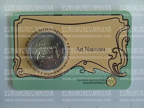 Belgio 2023 Art Noveau 2 Euro commemorativo lato olandese 