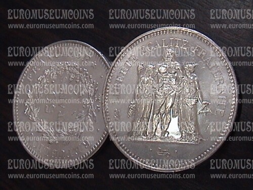 50 Franchi argento Francia dal 1974 al 1980