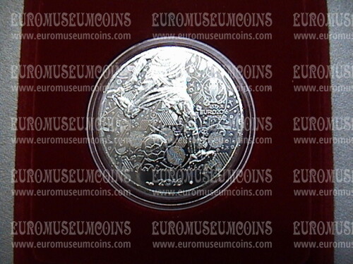 Francia 2016 Campionato Europeo di Calcio 10 Euro commemorativo in capsula + astuccio