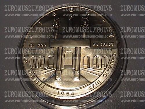1984 Stati Uniti 1 Dollaro Olimpiadi Los Angeles in argento FDC zecca P