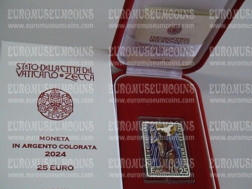 2024 Vaticano 25 euro Pasqua in argento Proof colorata