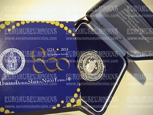 Italia 2024 Università Napoli 5 euro commemorativo in argento proof