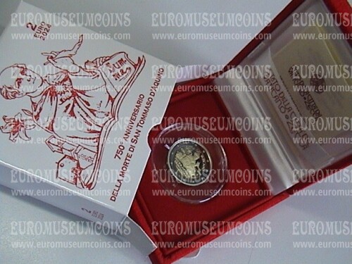 Vaticano 2024 San Tommaso d' Aquino 2 euro commemorativo FS in cofanetto