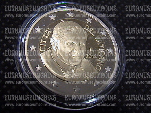 2012 Vaticano 2 euro proof da set ufficiale