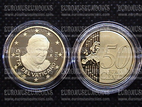 2012 Vaticano eurocent 50 proof da set ufficiale