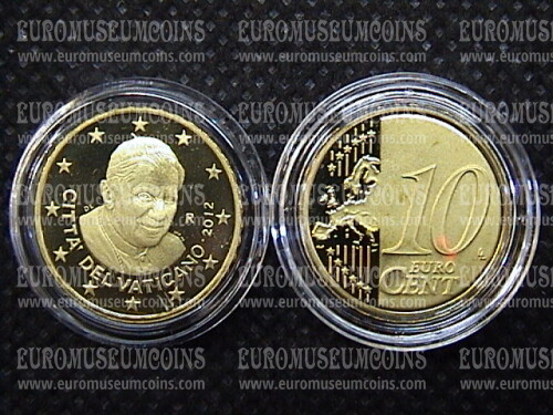 2012 Vaticano eurocent 10 proof da set ufficiale