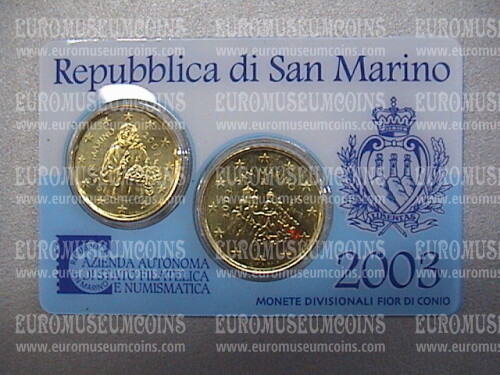 2003 San Marino coincard 20 + 50 eurocent