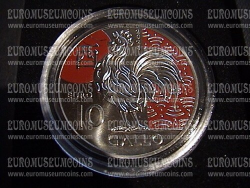 2025 San Marino 10 Euro anno del Gallo FDC Calendario Lunare Cinese