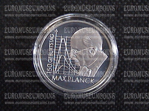 2008 Germania Max Planck 10 Euro Proof in argento 