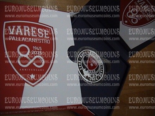 Italia 2025 Pallacanestro Varese 5 euro commemorativo in argento proof