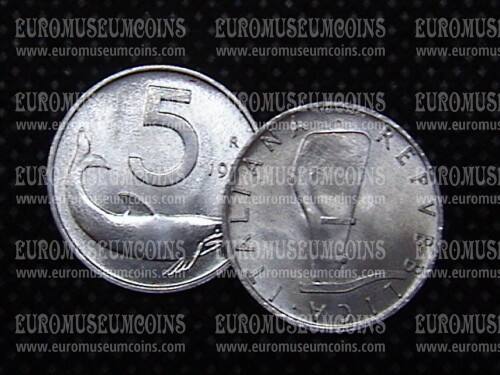 5 Lire Italia Delfino FDC
