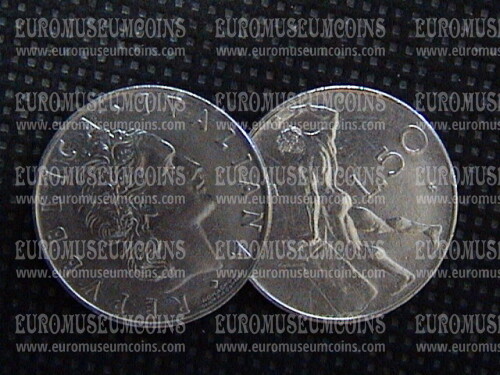 50 Lire Italia Vulcano I tipo FDC