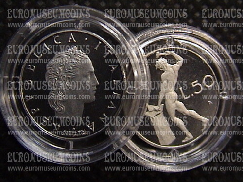 50 Lire Italia Vulcano I tipo Proof