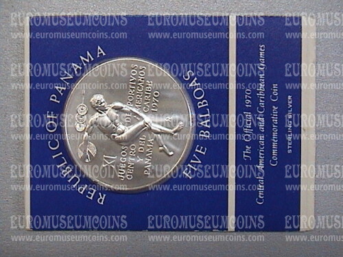 1970 Panama 5 Balboas Central American & Caribbean Games