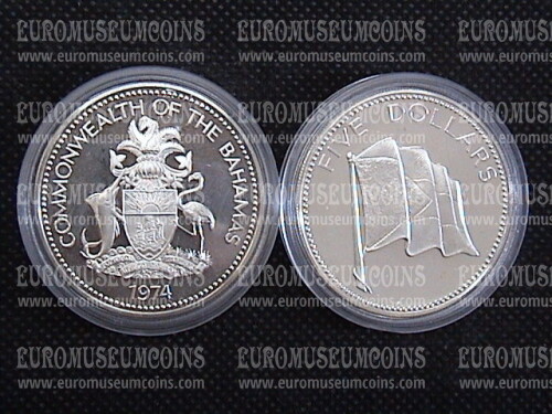 1974 Bahamas 5 dollari bandiera