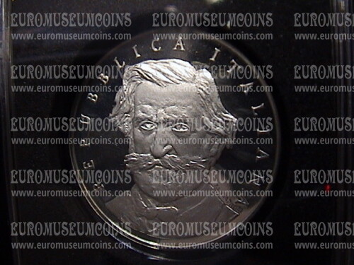 2001 Italia 1000 Lire Proof argento Giuseppe Verdi