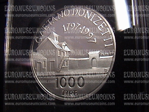 1997 Italia 1000 Lire Proof argento Donizetti