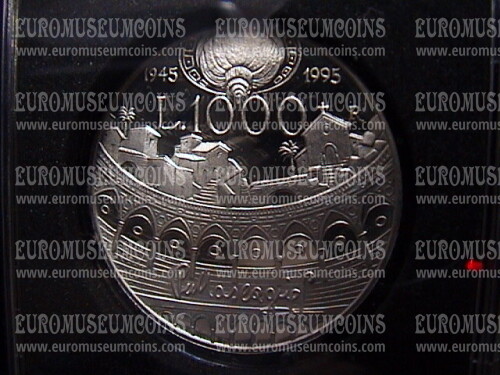 1995 Italia 1000 Lire Proof argento Pietro Mascagni