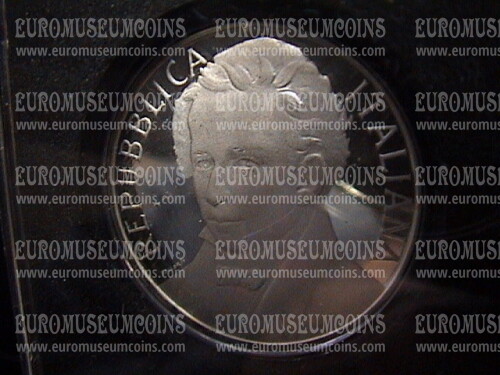 1987 Italia 500 Lire Proof argento Leopardi