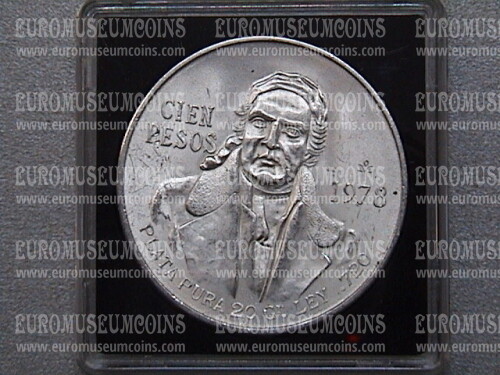 1978 Messico 100 Pesos in argento Jose Morelos