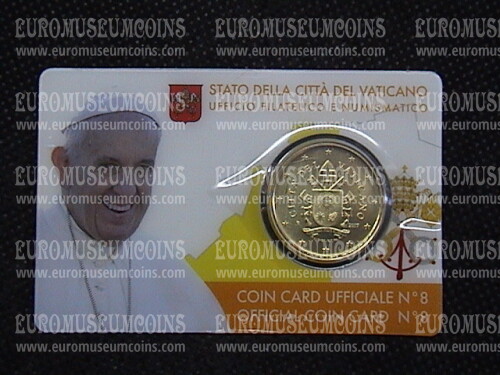 2017 Vaticano 50 centesimi di euro nuova effige in coincard n° 8