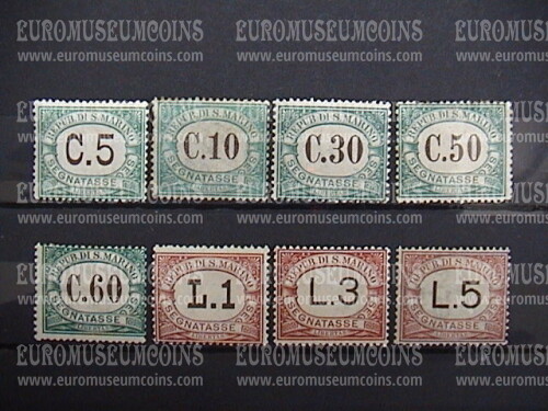 1897 Francobolli Segnatasse san marino
