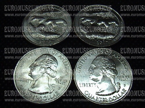 2017 USA Effigy Mounds Iowa zecca P D quarto di dollaro Parchi