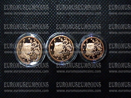 2011 Francia 5 - 2 - 1 centesimi di Euro Proof