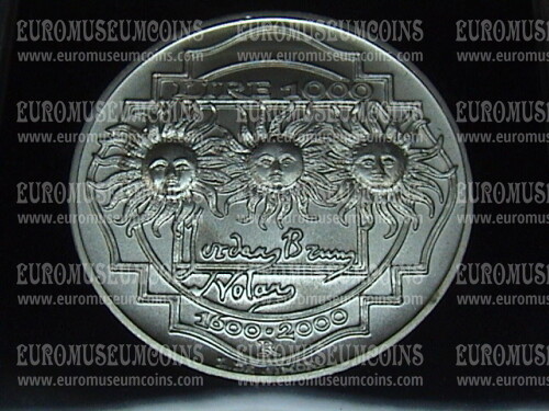 2000 Italia 1000 Lire FDC argento Giordano Bruno