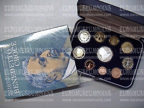 2016 Italia Benedetto Croce divisionale con 5 euro in argento Proof in box ufficiale