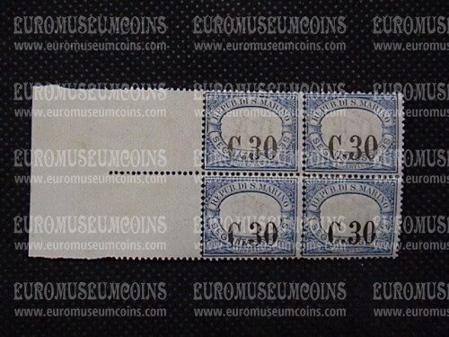 1925 Segnatasse C.30 San Marino  cifra fortemente spostata in basso