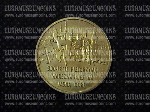 2011 Polonia 2 Zloty Pellegrinaggio Varsavia Jasna Gora