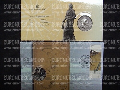 1998 Australia 50 cents Bass & Flinders in coin cover