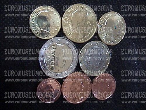 2018 Lussemburgo serie completa 8 monete euro