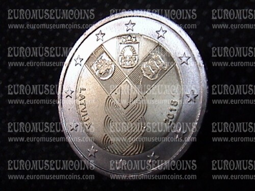 Lettonia 2018 Stati Baltici 2 Euro commemorativo