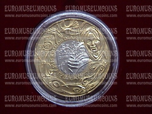2016 San Marino 5 Euro FDC bimetallico Giubileo della Misericordia in astuccio moneyfloc blù
