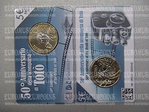 2017 Italia 5 Euro FDC bimetallico 50° Anniversario della scomparsa di Totò