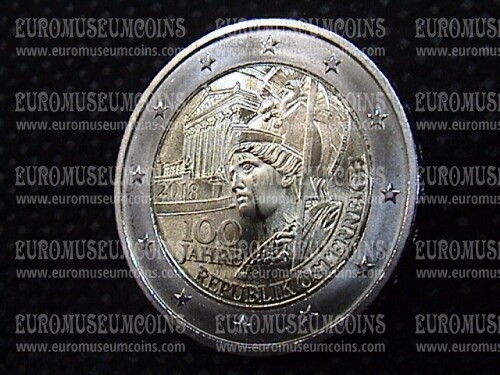 Austria 2018 Centenario Repubblica 2 Euro commemorativo